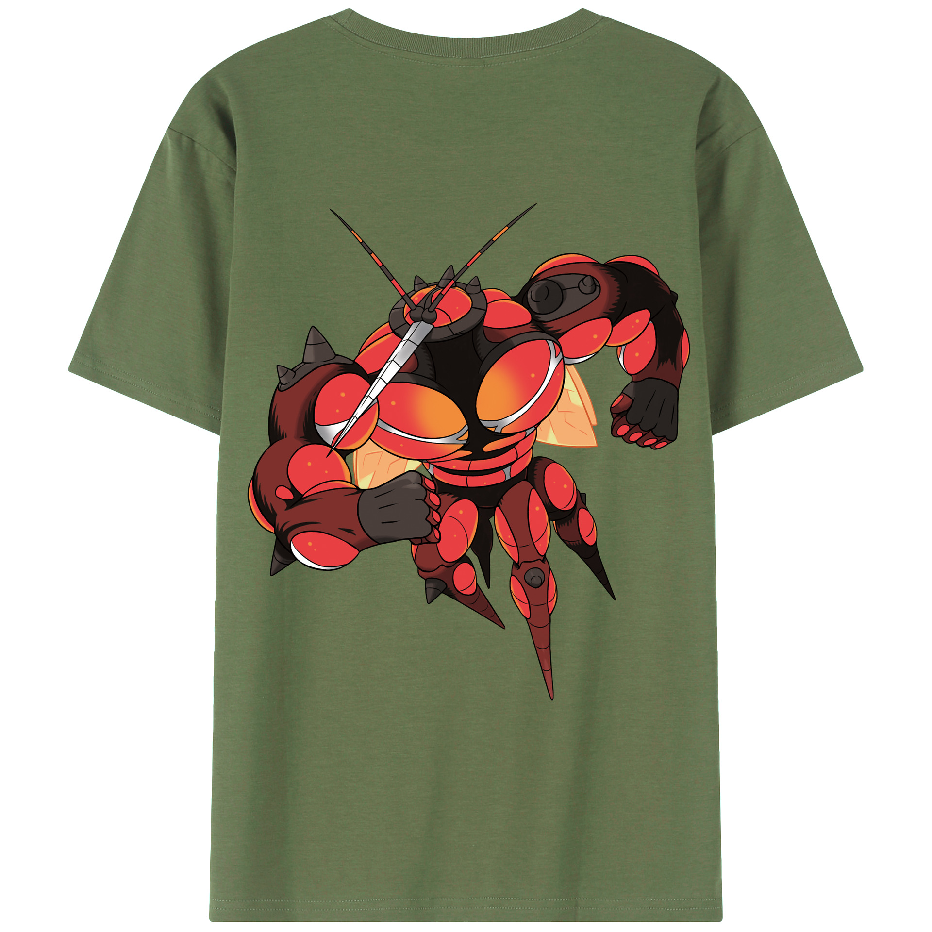 （画像用） ポケットモンスター Pokémon 綿100％ メンズ半袖Tシャツ（バックプリント） 通気性